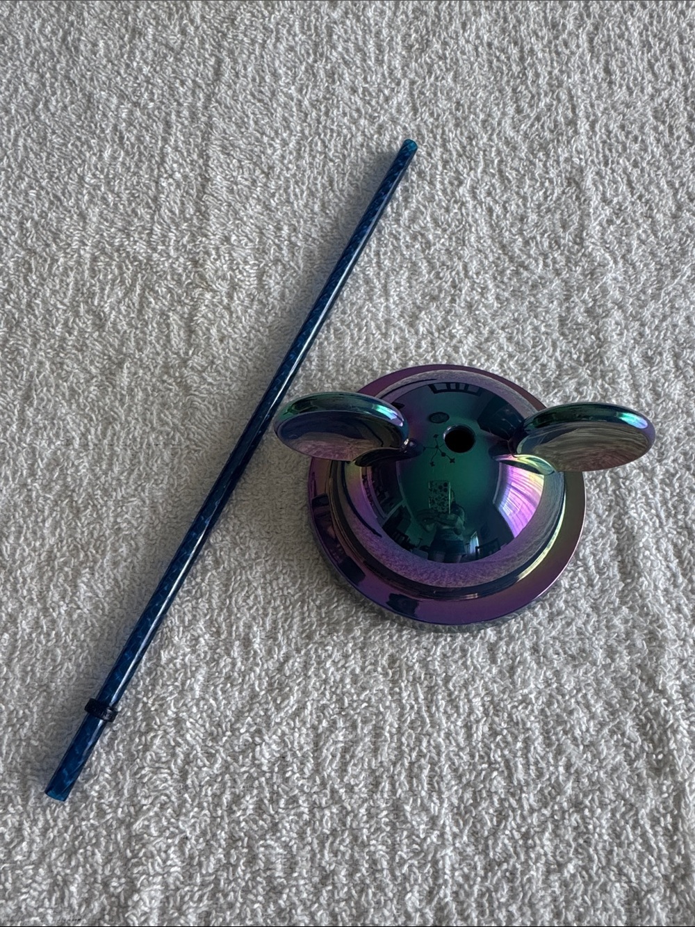 Starbucks x Disney Mickey Mouse Ears Iridescent Tumbler Topper Lid with Straw